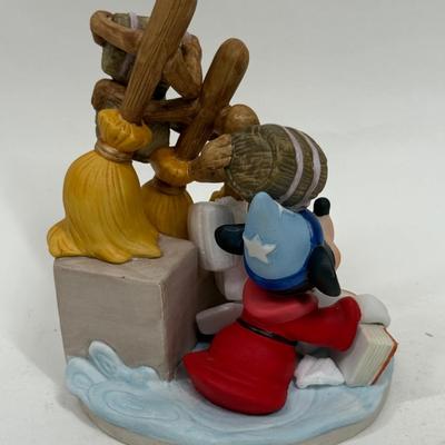 Vintage Disney Mickey with brooms Fantasia Heroes and Villains Ceramic Limited Edition