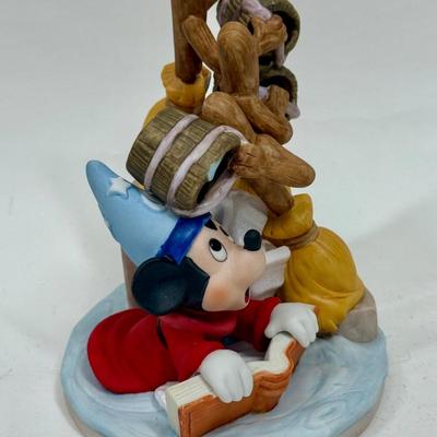 Vintage Disney Mickey with brooms Fantasia Heroes and Villains Ceramic Limited Edition