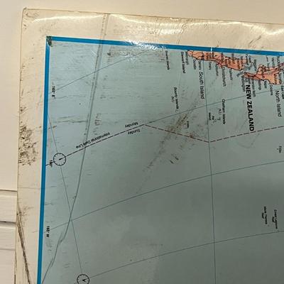 World Map With cardboard backing