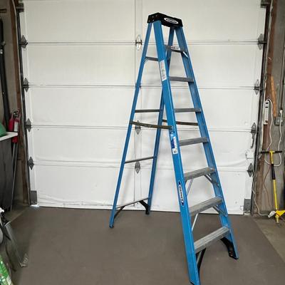 Werner FS100 8-ft Fiberglass Type 1 - 250 lbs Load Capacity Step ladder