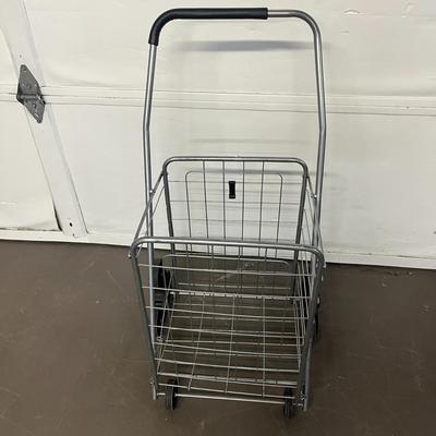Basket and Collapsible Shelf, Silver