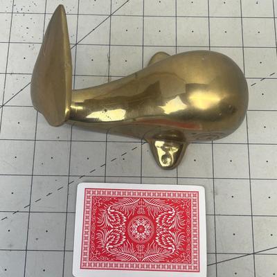 Vintage Brass Whale Figure or Paperweight