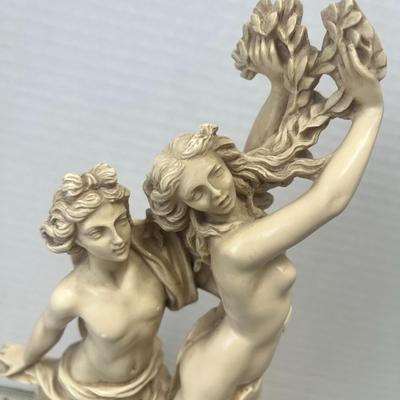Italian Apollo and Daphne Greek Art Figurine Sculptor G. Ruggeri VTG Resin Ceramic