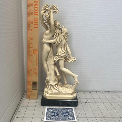 Italian Apollo and Daphne Greek Art Figurine Sculptor G. Ruggeri VTG Resin Ceramic