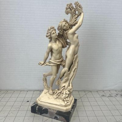 Italian Apollo and Daphne Greek Art Figurine Sculptor G. Ruggeri VTG Resin Ceramic