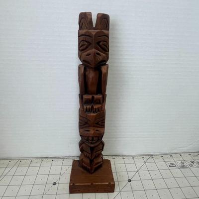 Vintage Alaskan Hand Carved CREED TOTEM S Anchorage Alaska