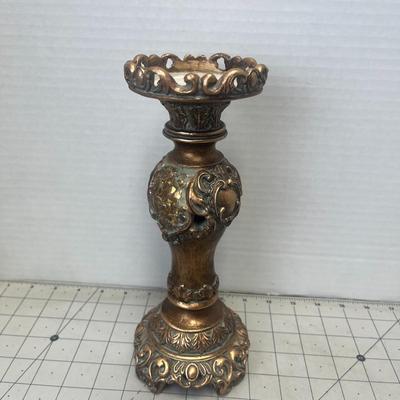 Bronze Glass Candle Holder