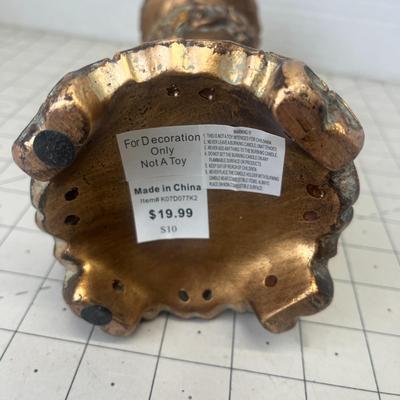 Bronze Glass Candle Holder