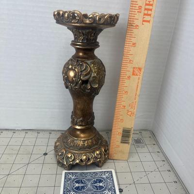 Bronze Glass Candle Holder