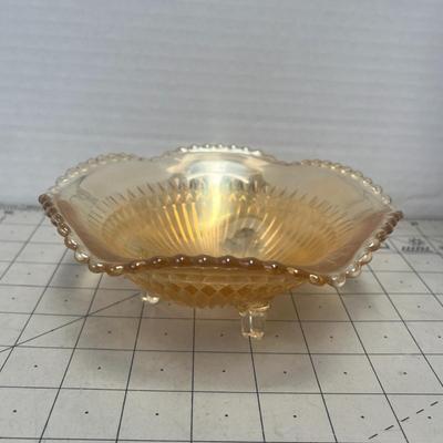Vintage Jeannette Marigold Anniversary Carnival Glass