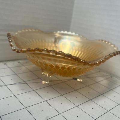 Vintage Jeannette Marigold Anniversary Carnival Glass