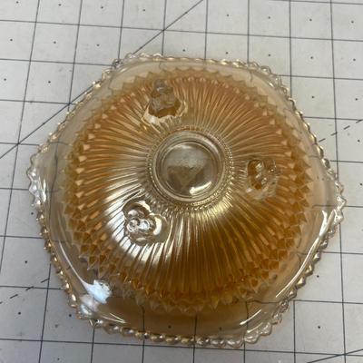 Vintage Jeannette Marigold Anniversary Carnival Glass