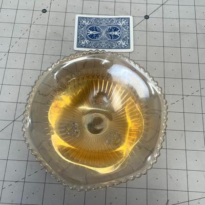 Vintage Jeannette Marigold Anniversary Carnival Glass