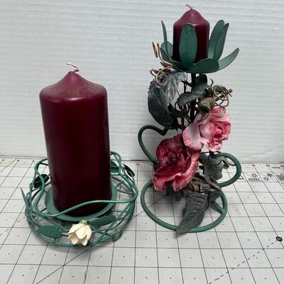 2 Different Type Candle With Stand