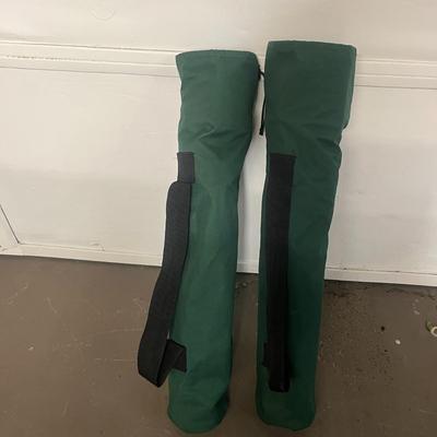 Two Heavy Canvas Folding Camping Chair-Green