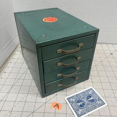 Vintage 4-Drawer WARDS MASTER QUALITY Metal Cabinet-A