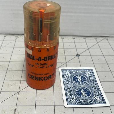 Vintage Dial - A - Drill Bit Storage Container with various Bits!