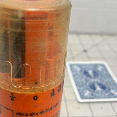 Vintage Dial - A - Drill Bit Storage Container with various Bits!
