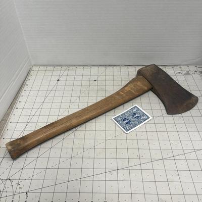 Iron Axe with Wooden Handle