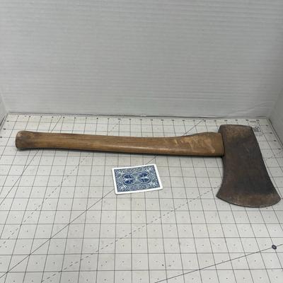 Iron Axe with Wooden Handle