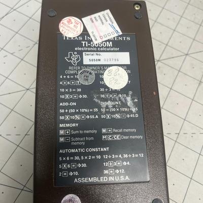 Texas Instruments Printing Calculator