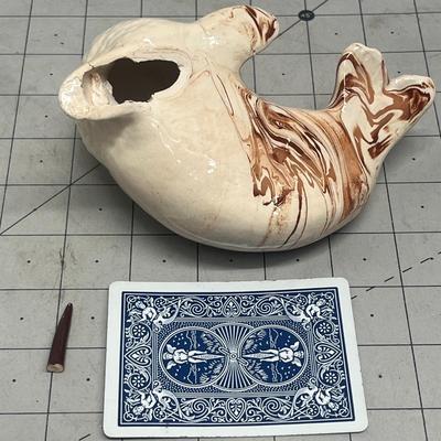Ceramic Walrus Alaskan Clay Brown Swirl