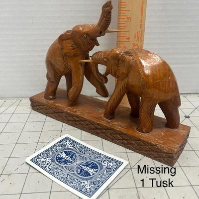 Sale Photo Thumbnail #691: Antique Sandalwood Royal Carved Indian Ethnic Knickknack Statue.