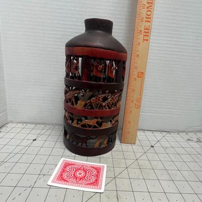 Hand Carved Ethnic Art Wooden Decorative Ornament