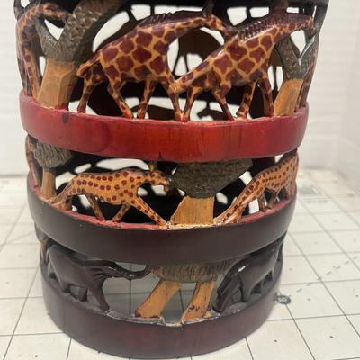 Hand Carved Ethnic Art Wooden Decorative Ornament