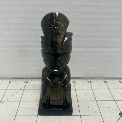 Aztec Obsidian Statue Black
