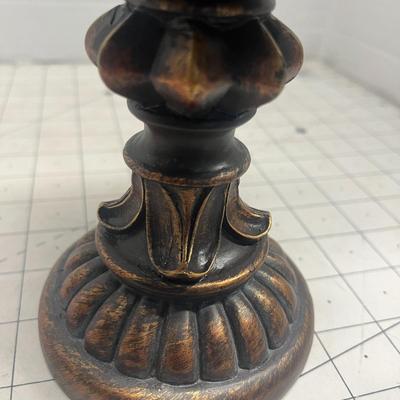 Amber Glass Candle Holder