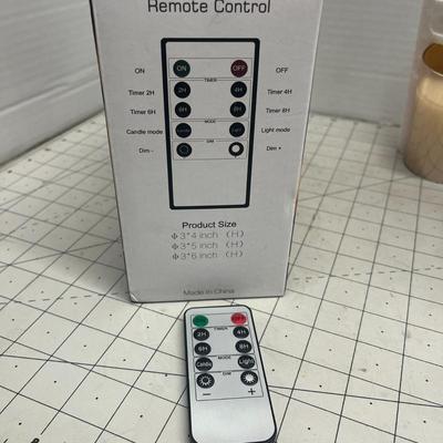 Set of 2 LED Wax Candle