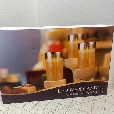 Set of 2 LED Wax Candle