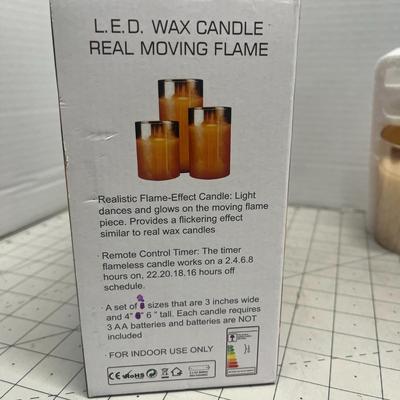 Set of 2 LED Wax Candle