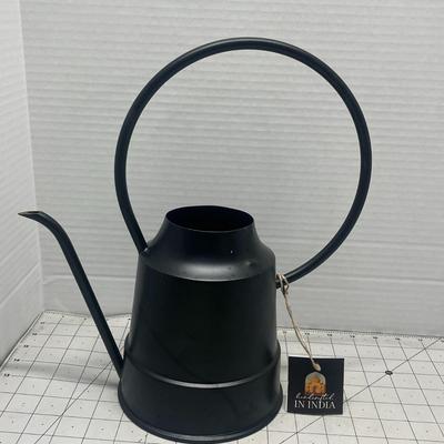 Plant Watering Can with Long Spout Black