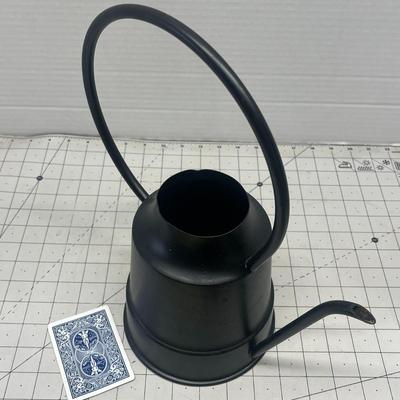 Plant Watering Can with Long Spout Black