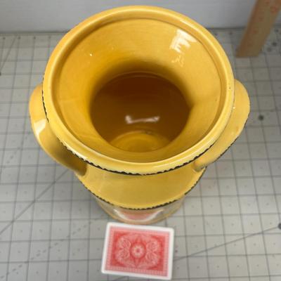 Ceramic Milk Can Yellow