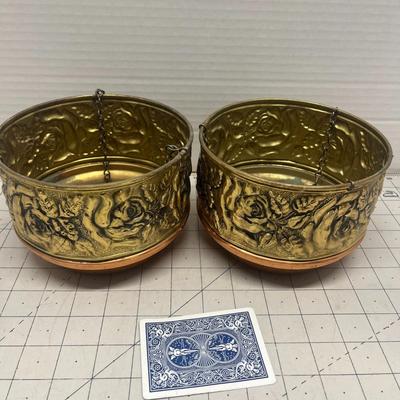 Brass Wall Decor Hanging Planter