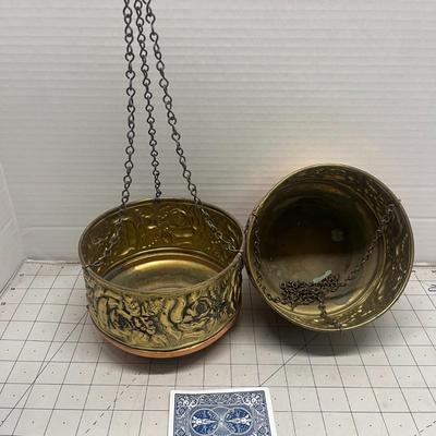 Brass Wall Decor Hanging Planter