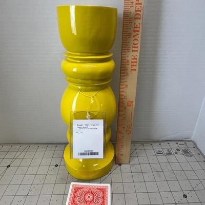 Three Hands Candleholder Yellow