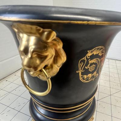 Lion Head Footed Vase, Planter