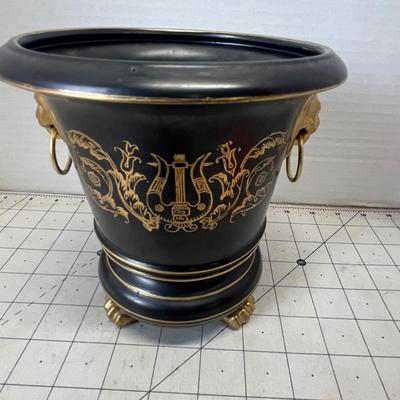 Lion Head Footed Vase, Planter