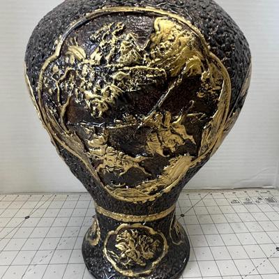 Antique-Style Embossed Decorative Vase