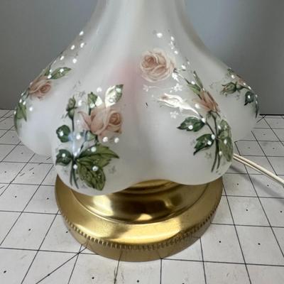 Sale Photo Thumbnail #868: Frosted Glass Shade and Hand Painted