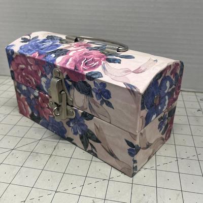 Floral Printed Jewellery Cosmetic Storage Hard Cardboard Box