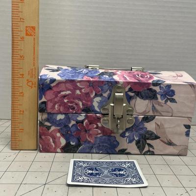 Floral Printed Jewellery Cosmetic Storage Hard Cardboard Box