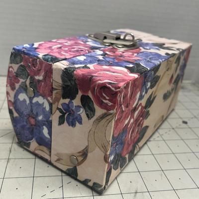 Floral Printed Jewellery Cosmetic Storage Hard Cardboard Box