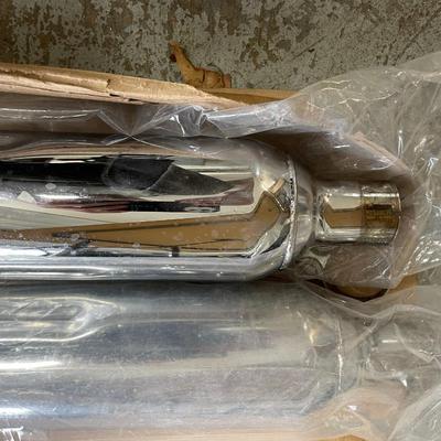 Two Chrome Exhaust Pipes 