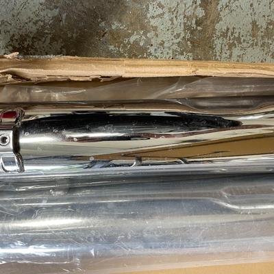 Two Chrome Exhaust Pipes 