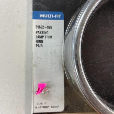 Harley-Davidson Passing Lamp Trim Ring Pair